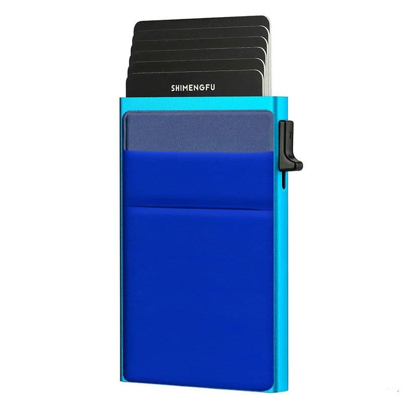 image-Men's Aluminum RFID Card Holder - 2023 Innovative Design