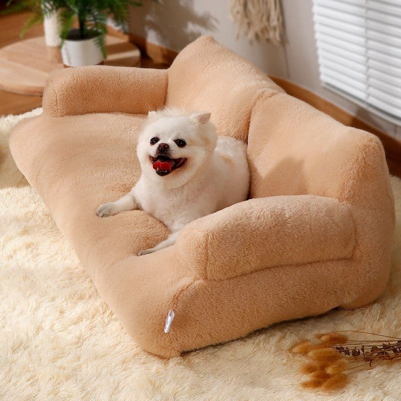image-LEZIZI XXL Warm Cat Sofa - Flannel Pet Kennel Bed Mat Universal Cat Supplies