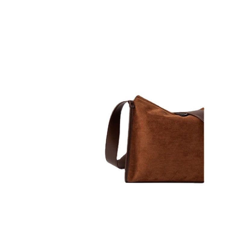 image-Women's Corduroy Tote Bag - Brown XL Cross-Body