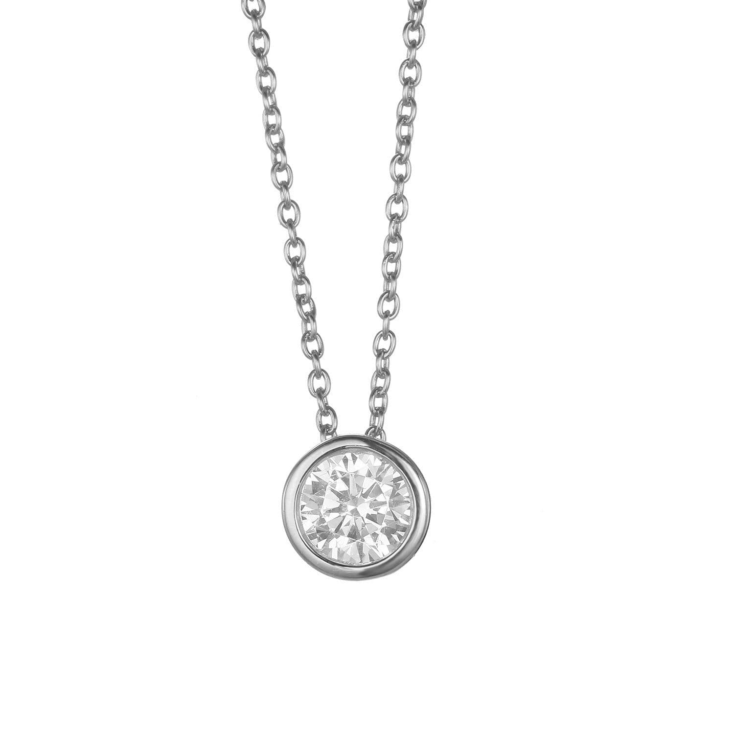 image-JUJIE Rhinestone Necklace - Rose Gold Geometric