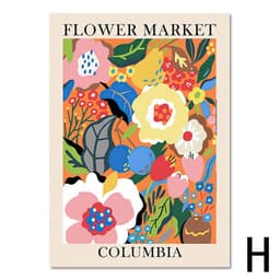 image-Canvas Flower Painting Triptych - Modern 60x90cm