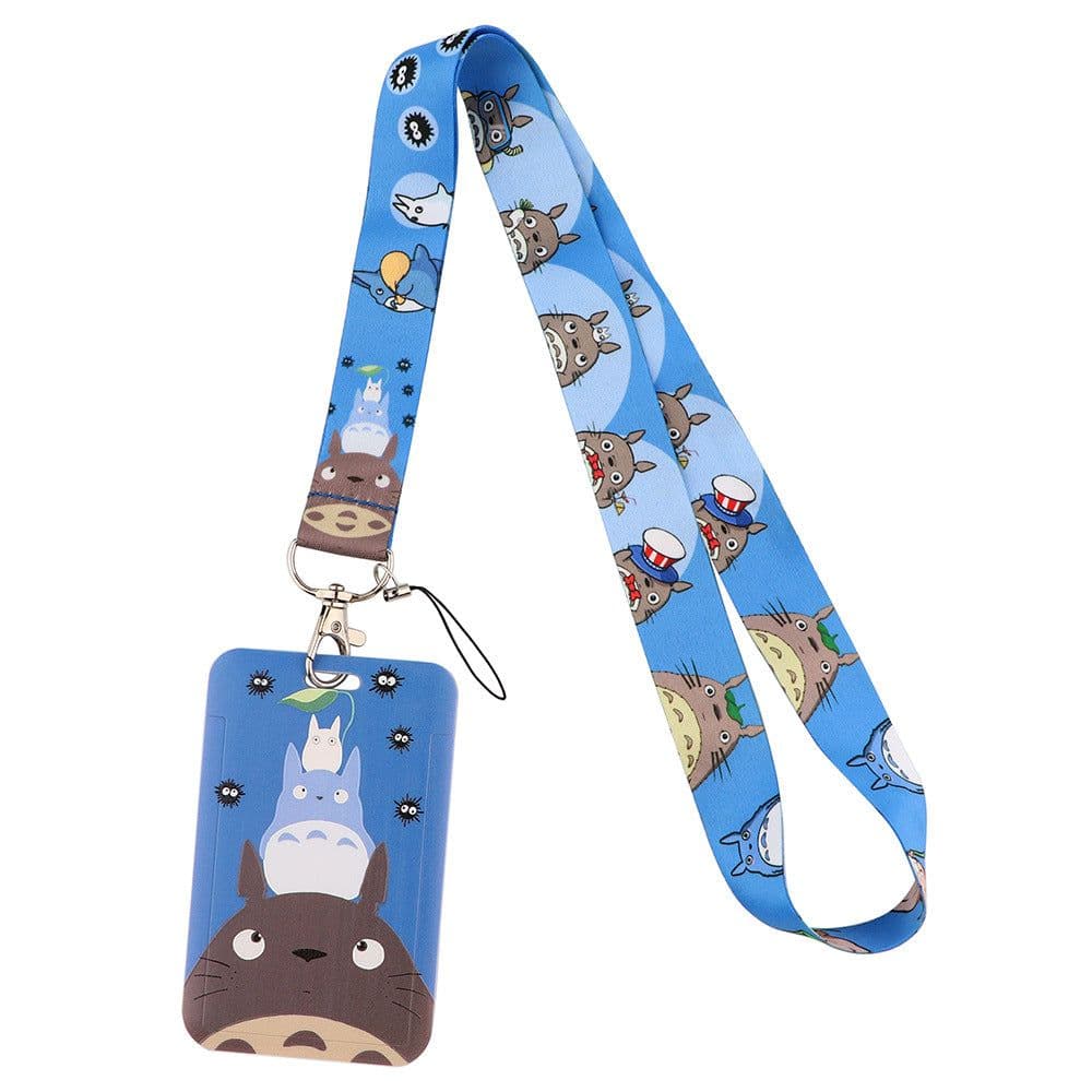 image-Cat Cartoon Lanyard Card Holder - Polyester Hard Shell