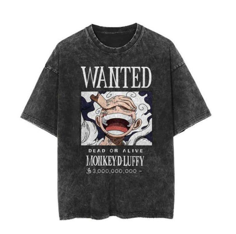 image-Washed Black Cartoon T-shirt, XXXL, Breathable Cotton