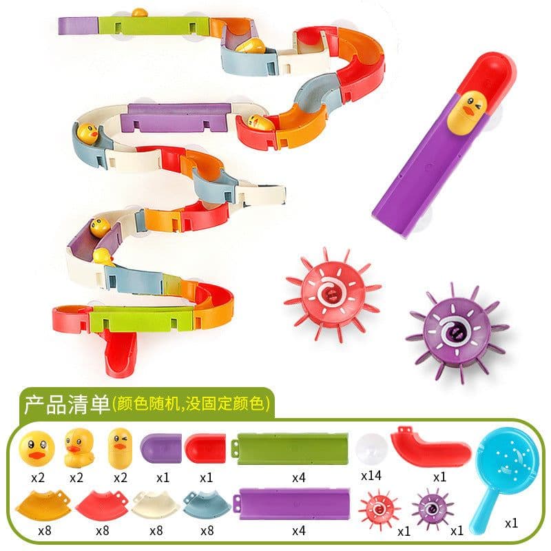 image-Children's Sliding Puzzle Toy - Large Building Block Wall Slide