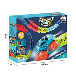 image-Soft rubber track roller coaster gravity-free track car cross-border e-commerce electric variety diy small train children's toys