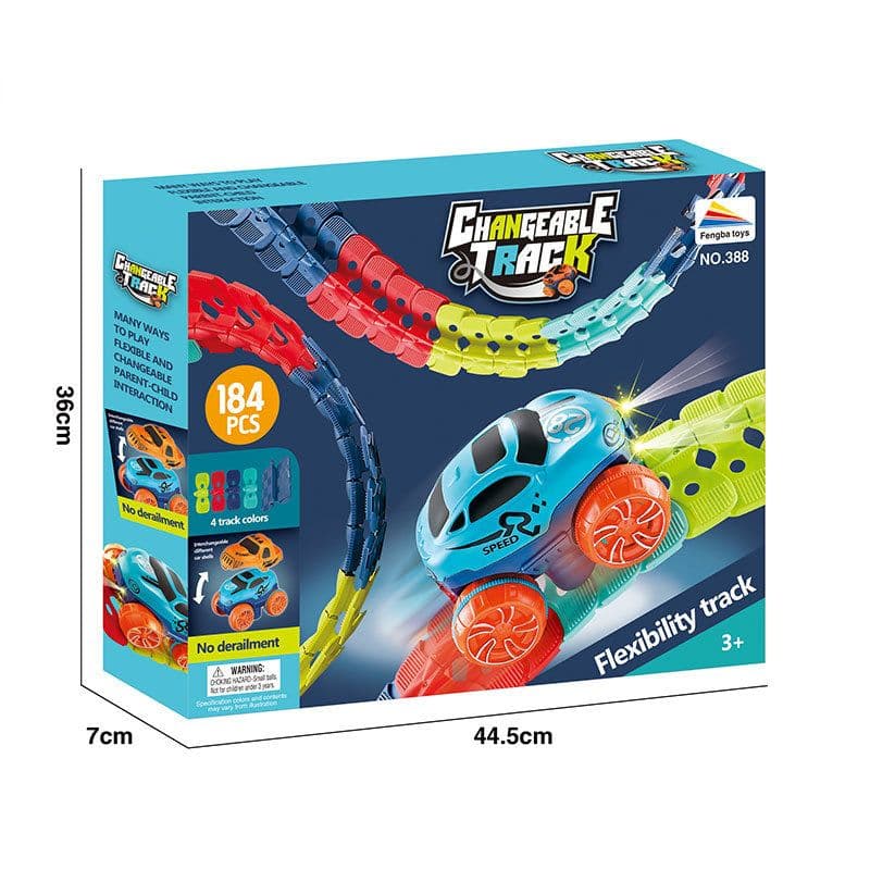 image-Soft rubber track roller coaster gravity-free track car cross-border e-commerce electric variety diy small train children's toys