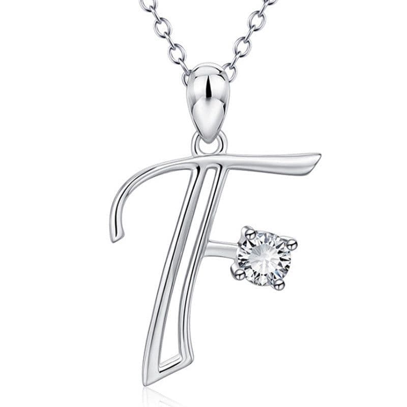 image-Baoshina Alphabet Diamond Pendant Necklace 26 Letters Jewelry Crossborder Supply