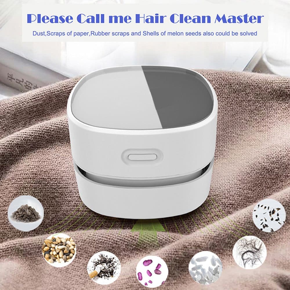image-Gosuri Desktop Vacuum Cleaner - White Portable