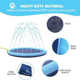 image-Spot Dog Water Spray Pad - 170cm PVC Inflatable