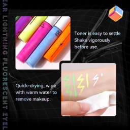 image-Derol 8-Color Fluorescent Eyeliner Box - Neon Quick-Drying Liquid Eyeliner