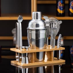 image-Stainless Steel Cocktail Shaker Set - Nordic Style Bar Tool 21.5x17x13.5CM