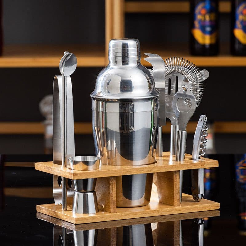 image-Stainless Steel Cocktail Shaker Set - Nordic Style Bar Tool 21.5x17x13.5CM