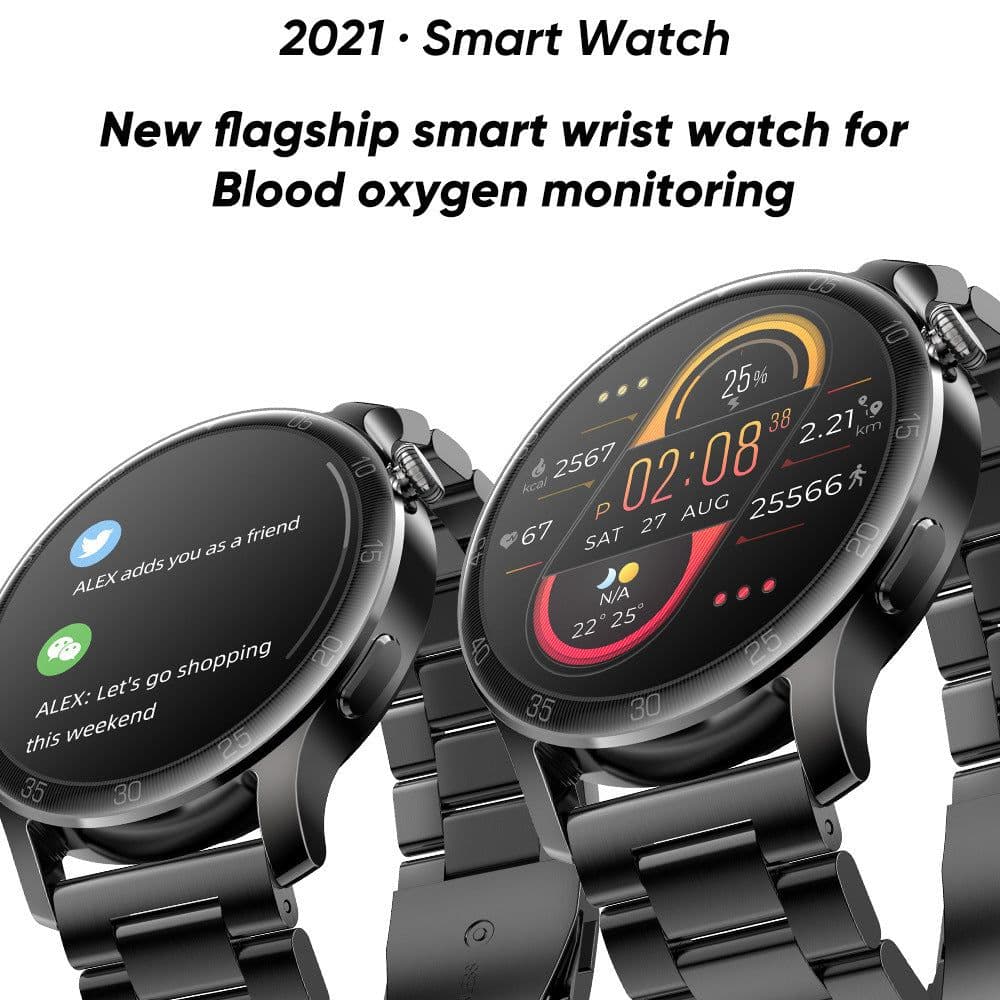 image-LIGE Bluetooth Smartwatch - Heart Rate, Blood Oxygen, Step & Sleep Monitor