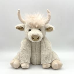 image-Little Huba Highland Cow Plush Doll - Brown 25cm