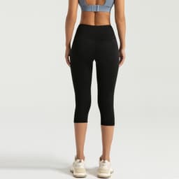 image-Peach High Waist 7-Point Yoga Pants - Quick Dry