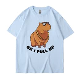 image-Cross-border independent station new summer cartoon cute Harajuku style printed cotton short-sleeved men's and women's T-shirt tops