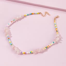 image-NAJU Stackable Necklace - Pearl Chain Korean Style