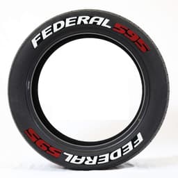 image-Deoukana 3D Car Tire Sticker - English Letters, 8 Pieces, PVC, 3.5cm