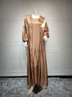 image-ABOs Muslim Dress - Malachite Green Beaded