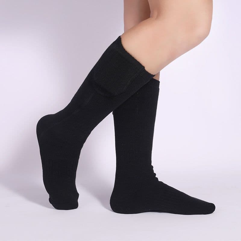 image-There is a wolf Heating Socks USB Rechargeable Black
