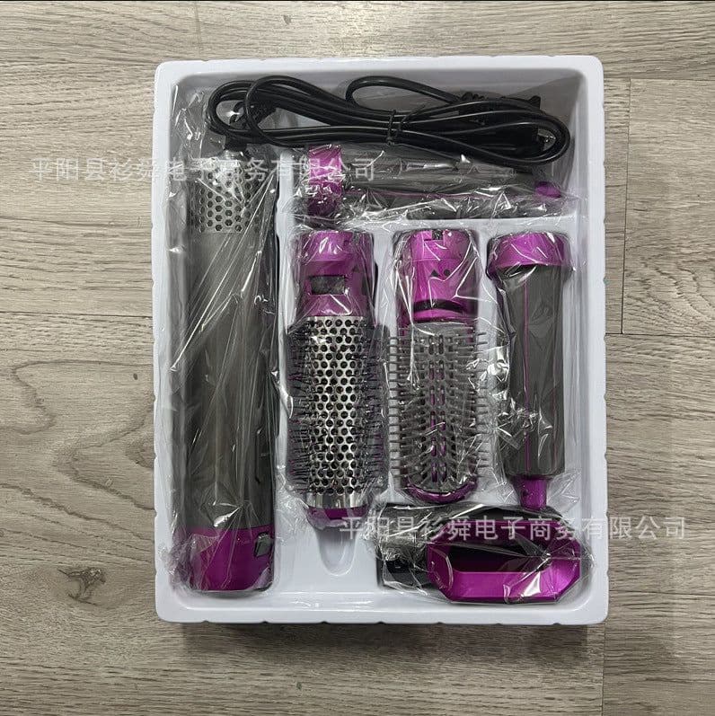 image-5-in-1 Hot Air Styling Comb Brush - Black