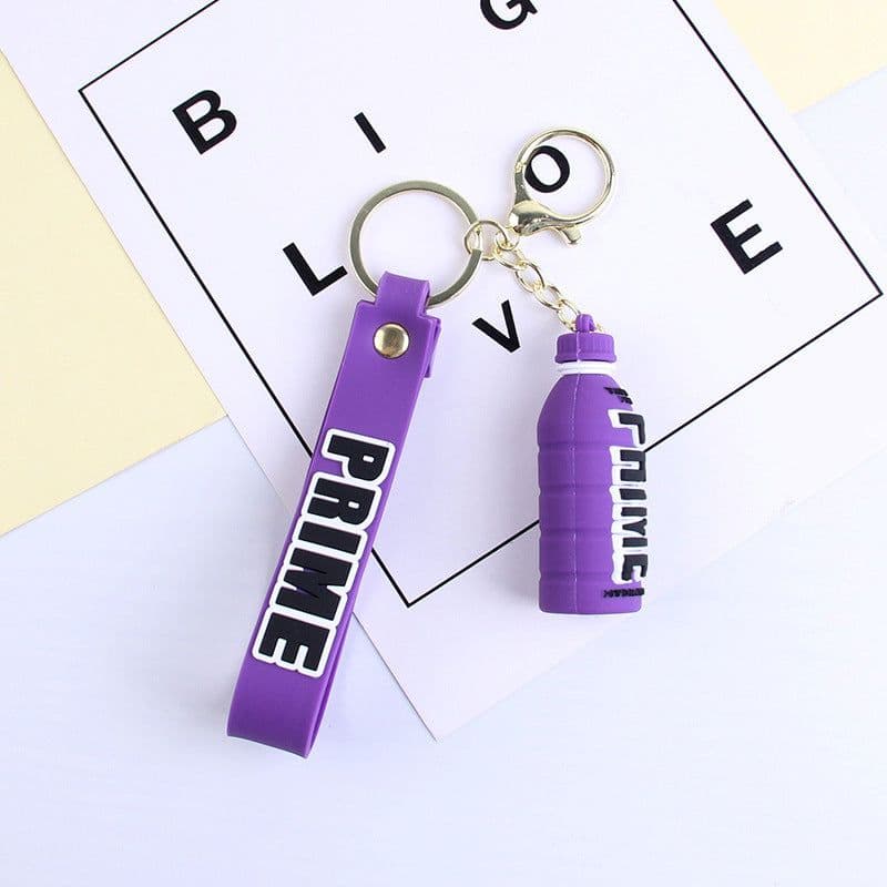 image-Cartoon Letter Keychain - Yellow PVC Doll Pendant
