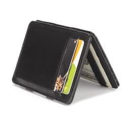 image-CUIKCA PU Leather Wallet - Black 2 Fold ID Card Holder
