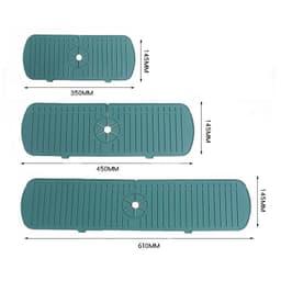 image-Silicone Drain Pad - S/M/L Sizes, Off-White/Gray/Green, Multi-Functional Kitchen Sink