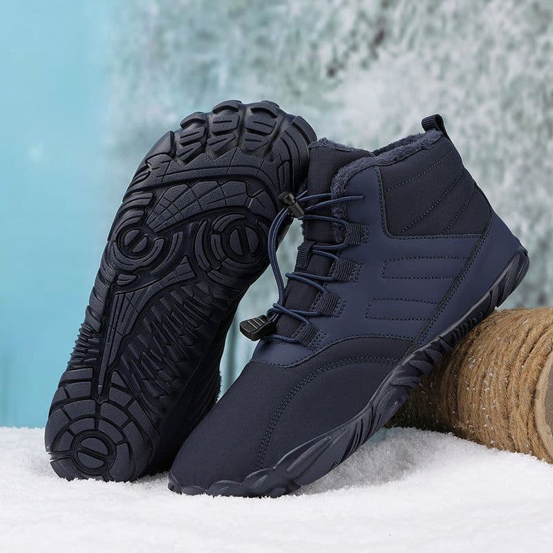 image-Five-finger outdoor sports cotton shoes for men and women plus velvet warm boots wear-resistant anti-ski boots winter thickened couple shoes