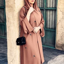 image-Loriya Khaki Cardigan Robe Dress XXL