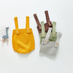 image-Angu 2023 Fall Romper - Mustard Unisex Kids Jumpsuit 1-3Y 80-100cm