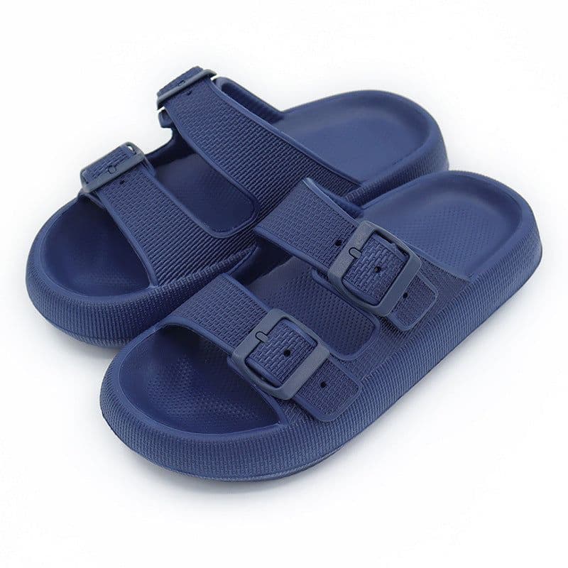 image-Mu Chun Chu Xia Thick EVA Flip Flops - Grey, Size 44-45