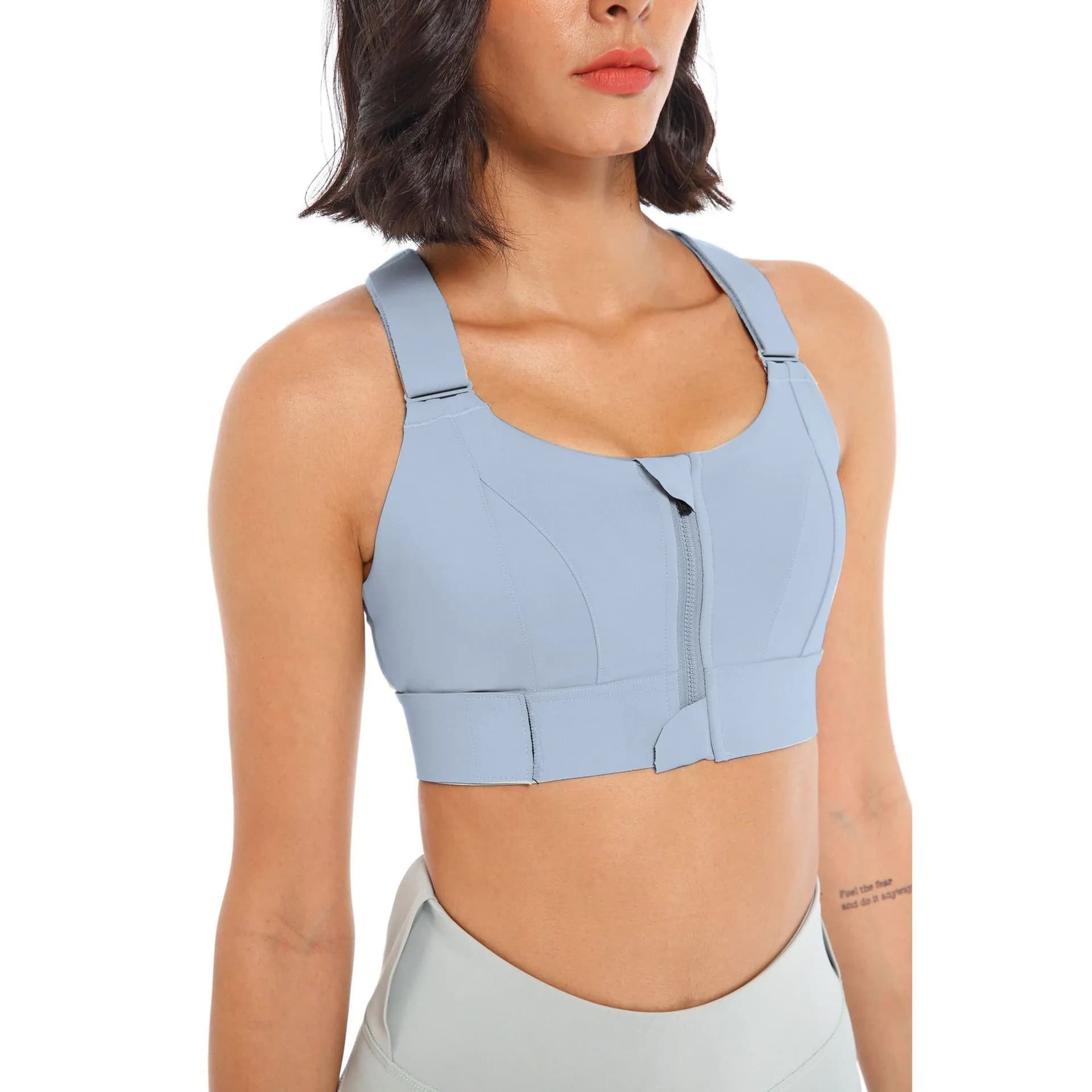 image-Shefit Sports Bra - Large, Shockproof, Zipper Vest Style
