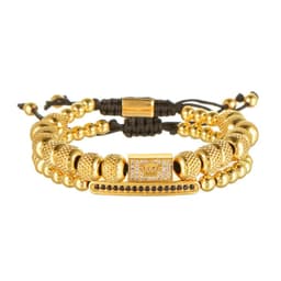 image-European Retro Crown Bracelet Adjustable Men's