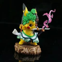 image-Anime Pikachu Q Version Cosplay Doll PVC Figure 12cm Boxed Hand Made