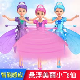 image-Flying Fairy Doll RC Aircraft - Blue Induction Toy