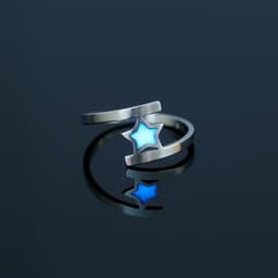 image-Nooxian Stainless Steel Ring - Blue Pentagram Size 8
