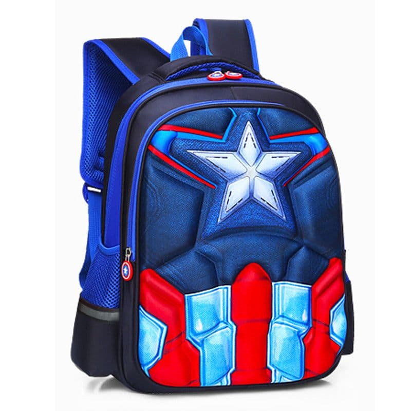 image-Sly Bird Cartoon School Bag - Red, Toddler Boy 3D Superman