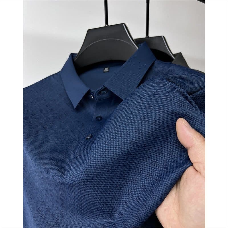 image-Purple Elena Polo Shirt - Green Striped Short Sleeve