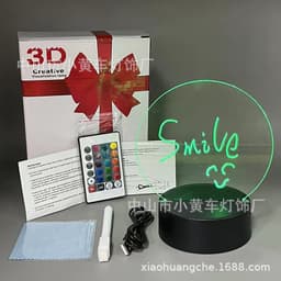 image-16-Color Remote USB 3D Night Light Erasable Graffiti Board Lamp 12*15