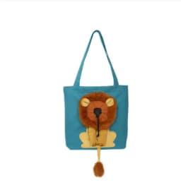 image-Canvas Pet Tote Bag - Light Green Animal Print