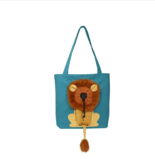 image-Canvas Pet Tote Bag - Light Green Animal Print