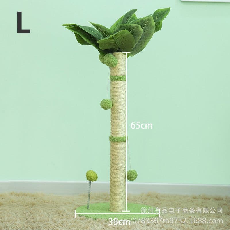 image-Cat Climbing Frame Sisal Scratching Toy Coconut Tree Climber - Claw Grinder