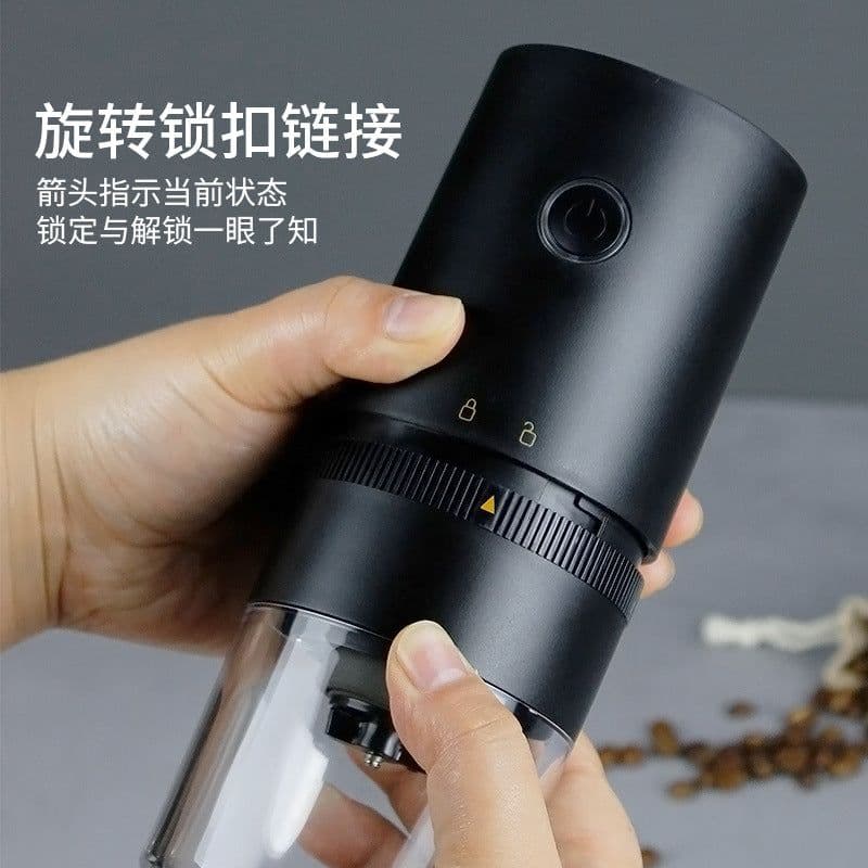 image-Cross-border portable electric coffee grinder USB rechargeable coffee grinder electric coffee grinder coffee grinder