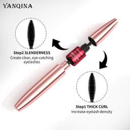 image-YANQINA Dual-Effect Waterproof Mascara - Black 10ml