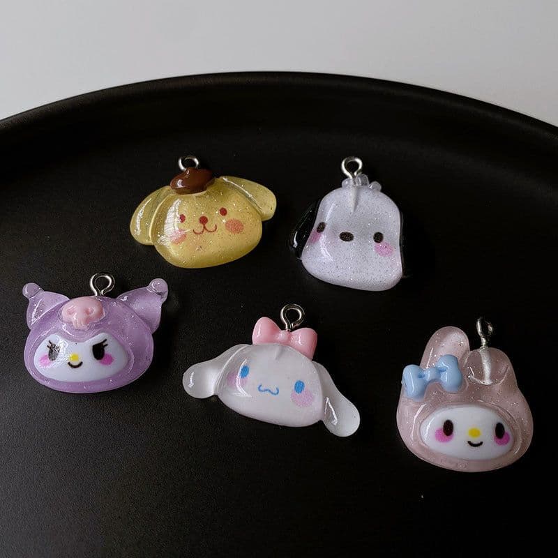 image-diy resin accessories cartoon pendant cute bunny puppy pendant cream glue mobile phone shell hair accessories material