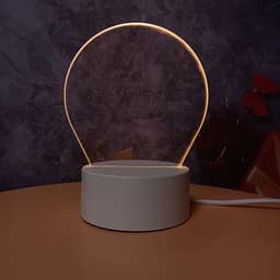 image-3D Night Light Girl Heart USB Plug-in Table Lamp
