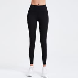 image-Yujia 2023 Peach Yoga Pants - High-Waist Mesh Sweat-Absorbing Tights