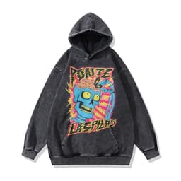 image-Cotton Fleece Hoodie - Kangaroo Pocket Loose Fit XXL