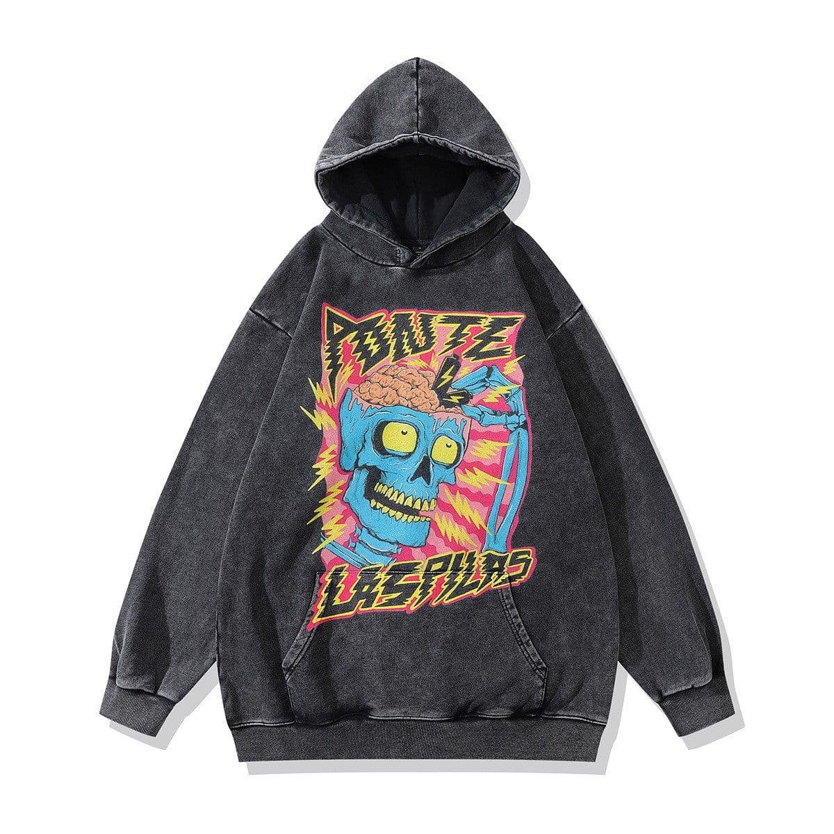 image-Cotton Fleece Hoodie - Kangaroo Pocket Loose Fit XXL